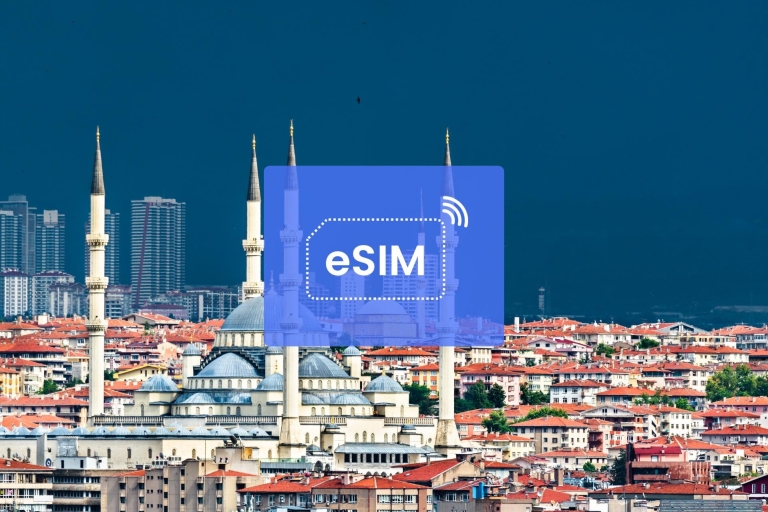 Ankara: Turquía (Turkiye)/ Europa eSIM Roaming Datos móviles3 GB/ 15 Días: 42 Países Europeos