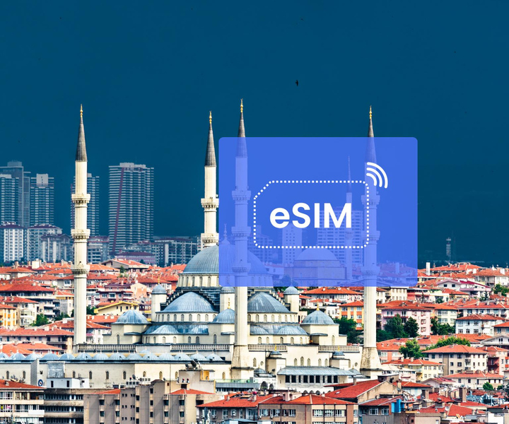 Ankara: Turkey (Turkiye)/ Europe eSIM Roaming Mobile Data