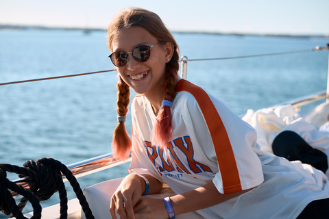 Ibiza: Formentera Boat and Bike Guide Tour +Sunset Party Gold Edition: Formentera Bike & Boat Adventure from Ibiza