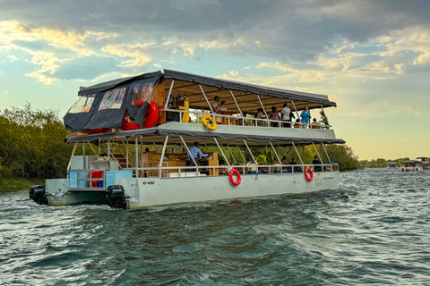 Cruzeiro de luxo Riversong Sunset no ZambezeOpção de luxo ao pôr do sol