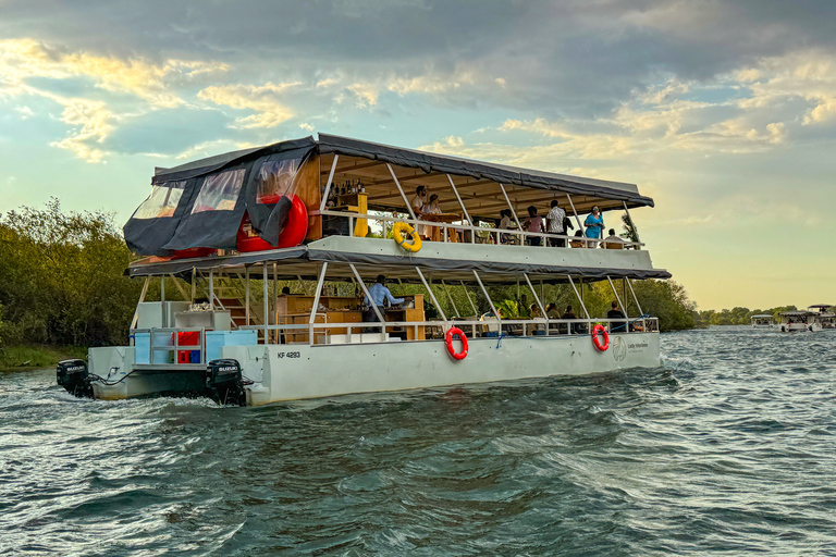 Riversong Sunset Luxury Zambezi Cruise (croisière de luxe au coucher du soleil sur le Zambèze)Option luxe au coucher du soleil