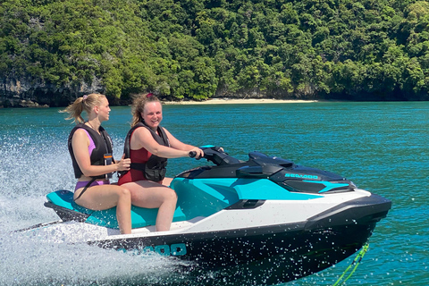 Langkawi Jet Ski Tour Dayang Bunting Vídeo gratuito com droneOpção de Jet Ski para um único piloto