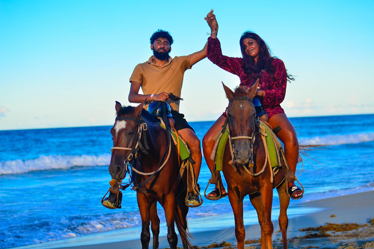 Punta Cana : Randonnée à cheval avec coucher de soleil sur la plage de Macao