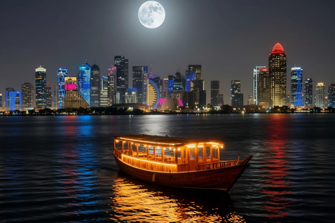 Doha: Traditional Sunset Dhow Cruise with BBQ Buffet onboard Sharing Sunset Dhow Cruise Tour with Transfers & BBQ Buffet