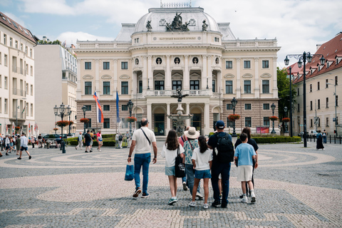 Transfer från Budapest till Wien med stadsvandring i BratislavaRundtur med lunch i ESP/FRE/ITA/RU