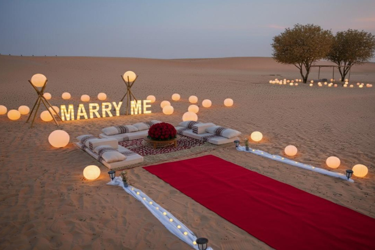 Dubai: Private Occasion Celebration with Dinner & Stargazing Marry Me Proposal with Desert Experiences & Transfers