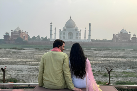 Agra: Evening Sunset View of Taj Mahal at Mehtab Bagh Sunset View of Taj Mahal & Baby Taj Tour with AC Car & Guide