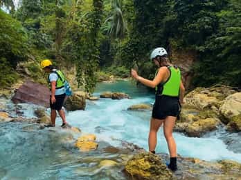 Cebu : excursion en canyoning aux chutes de Kawasan avec tyrolienne