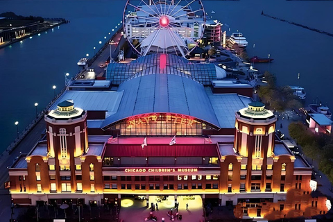 Chicago by Night: Skyline, Riverwalk & Navy Pier Lights