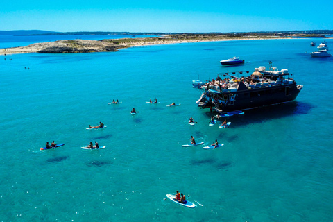 Ibiza: Formentera Boat with Open Bar, 3 meals & Sunset Party ADVANCE: Standard selection of food & open bar option