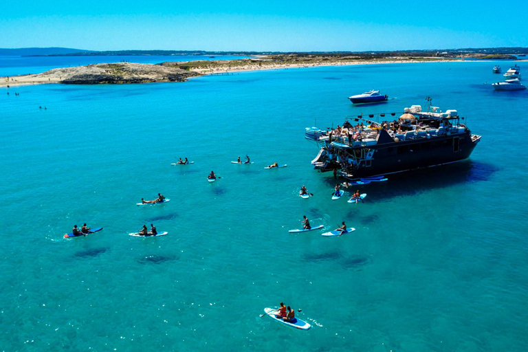 Ibiza: Formentera Boat with Open Bar, 3 meals & Sunset Party ADVANCE: Standard selection of food & open bar option