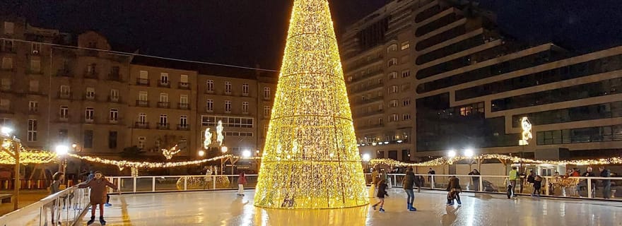 Santiago de Compostela : visite guidée des illuminations de Noël à Vigo