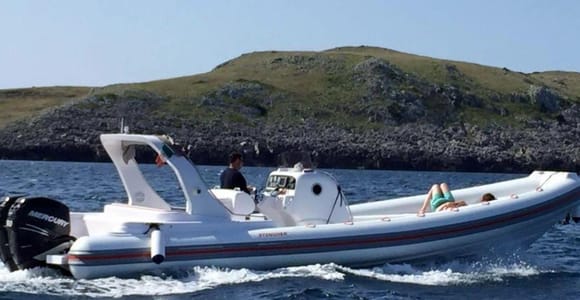 Otranto: Inflatable Boat Tour along the South Coast with Swimming Stops and Aperitif