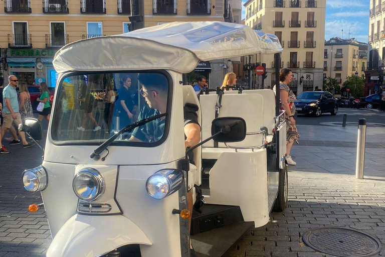 Madrid: Viste panoramiche in Tuk TukTour di 90 minuti con prelievo incluso