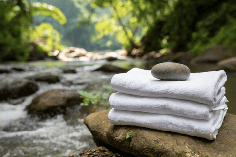 SPA-dag in de natuur, welzijnsrituelen