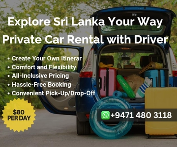 Noleggio auto con autista in Sri Lanka - Minimo 3 giorni, 180 km/giorno