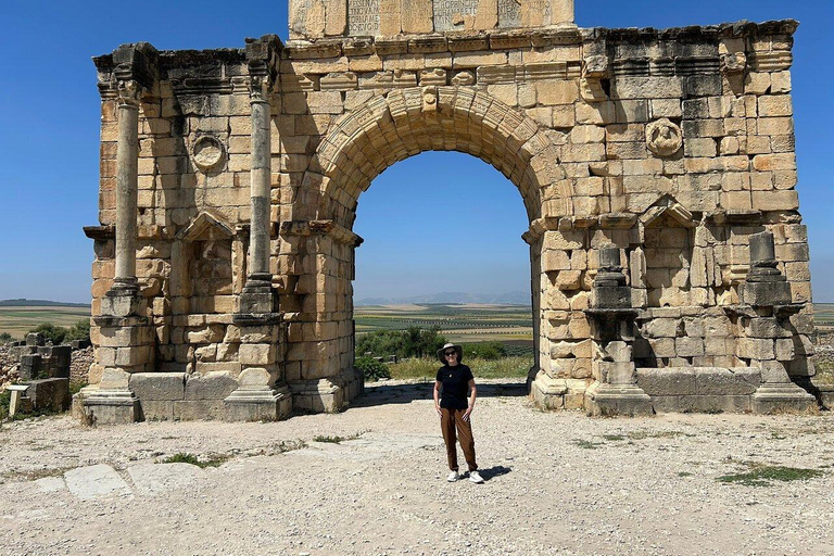 From Fes: Volubilis,Moulay Idriss&Meknes Day Trip with Guide Medium Group:Meknes,Volubilis, Moulay Idriss Guide in Meknes
