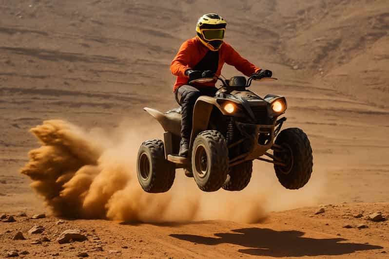 Au départ de Marrakech : Randonnée en quad dans le désert d'Agafay avec dîner et spectacle - quad