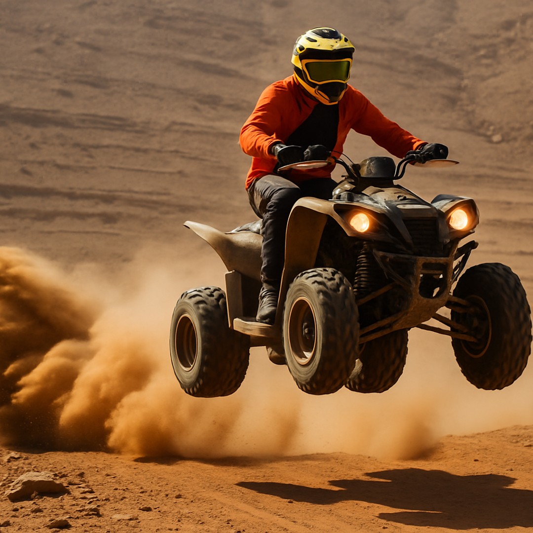 Au départ de Marrakech : Randonnée en quad dans le désert d'Agafay avec dîner et spectacle - quad