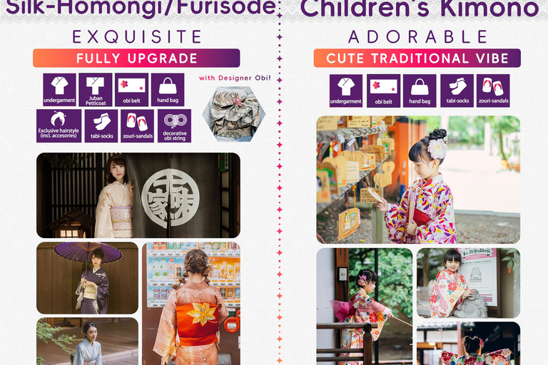 Kyoto: Gion Kiyomizudera Kimono Yukata Hairstyle& Photoshoot Kyoto Photo Session ONLY (1-Hour)