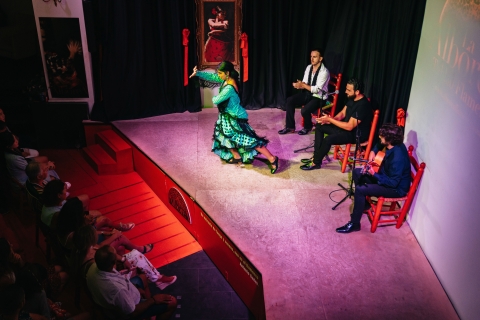 Granada: espectáculo de flamenco en La AlboreáGranada: espectáculo flamenco en La Alboreá, vino y embutido