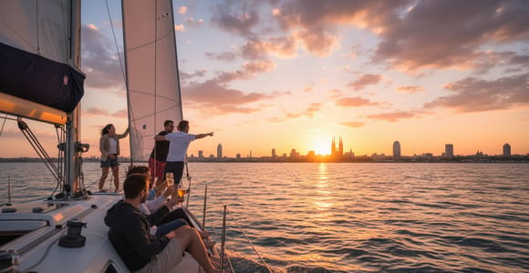 Barcelona: Sunset Sailing Trip with Drinks & Snacks Included