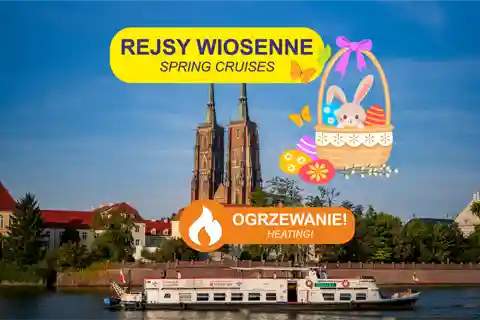 Wrocław spring boat cruise by heated ship