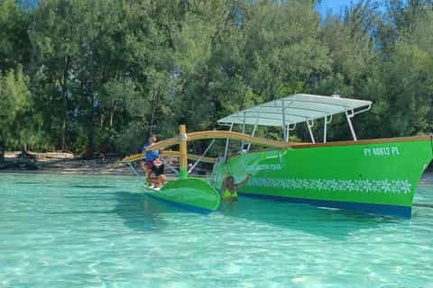 Moorea : excursion en canoë dans le lagon avec plongée et barbecue