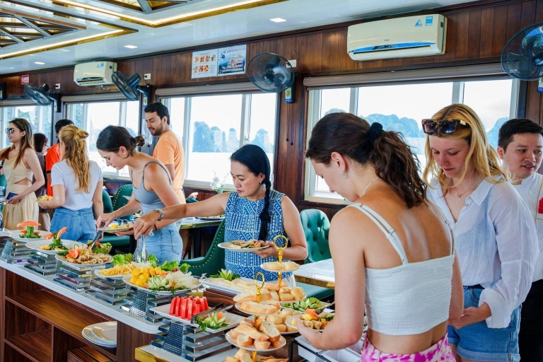 Luksusowy rejs po zatoce Ha Long z lunchem w formie bufetu dla małych grup