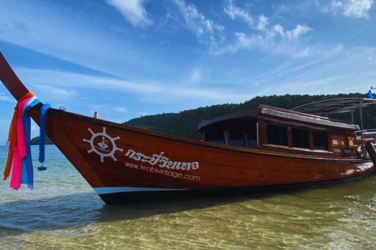 Krabi: bateau privé de luxe à longue queue vers les 4 îlesVisite de l'après-midi au coucher du soleil