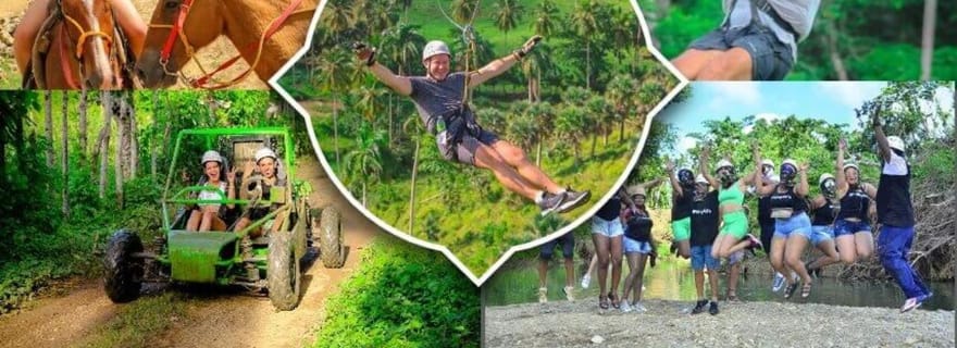 Punta Cana 6-en-1 : buggies/tyroliennes/chevaux/culture