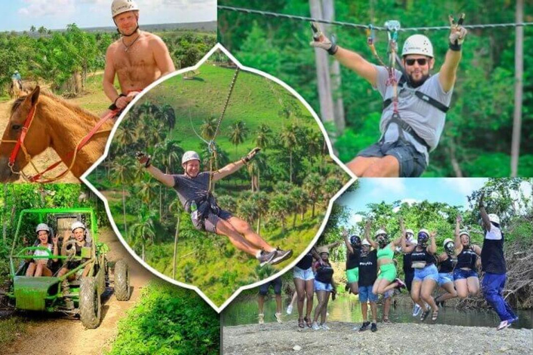 Punta Cana Adventures: buggies, passeios a cavalo e tirolesaAventuras em Punta Cana: buggies, passeios a cavalo e tirolesa