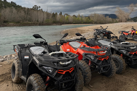 Side/Belek: ATV & Zipline Combo w/ Riverside Swimming Break Shared ATV Quad Safari Off-Road Adventure (Double)