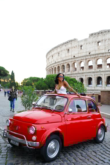 Visite de la Fiat 500 à Rome avec photoshoot professionnel