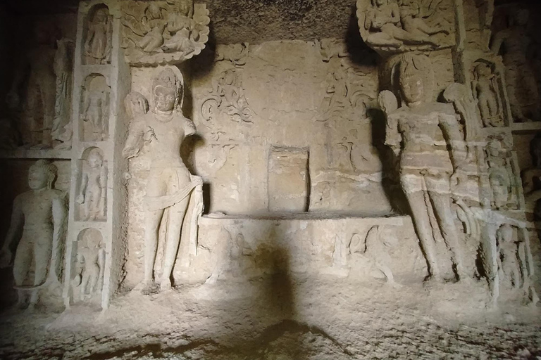 Mumbai : Grottes de Kanheri et temple de la pagode d&#039;orCircuit des grottes de Kanheri sans lieu de rendez-vous