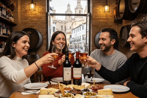 Málaga: Evening Walking Tour with Cheese and Wine + Gift