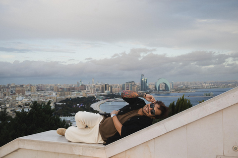 Baku: Panoramic Photoshoot From Highland Park Pick up and Drop off Included