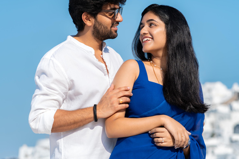 Santorin : séance photo de 45 minutes à OiaExpérience d&#039;une heure au coucher du soleil à Oia