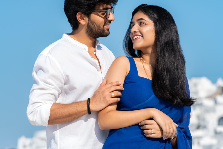 Santorin : séance photo de 45 minutes à OiaExpérience d&#039;une heure au coucher du soleil à Oia