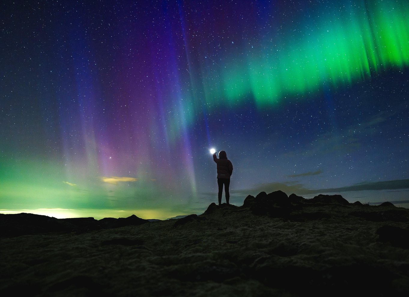 Reykjavik: Sydkysten, vandretur på gletsjer og nordlys – kombination