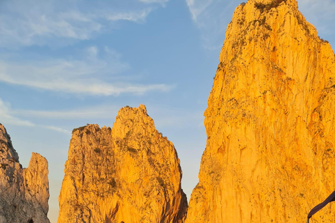 Prive zonsondergang in Capri vanuit Sorrento