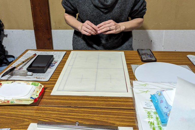 Kyoto; City Center Calligraphy experience at Buddhist temple