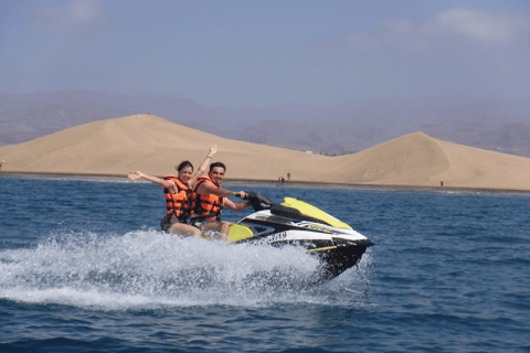 Rent e-Scooter + option Rent Jet Ski front Maspalomas Dunes