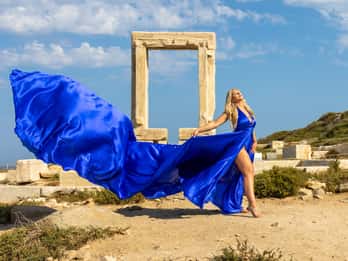 Séance photo de la robe volante de Naxos