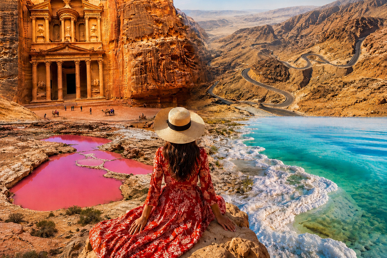 2-Day Petra, Dead Sea, Pink Lake & Indiana Jones Road Trip