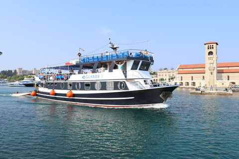 Rhodes: Lindos Boat Tour with Swim Stop and Hotel Pickup From Rhodes to Lindos SELF - Guided Boat Tour