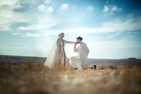 Photoshoot with Moroccan Traditional outfit in Agafay Desert