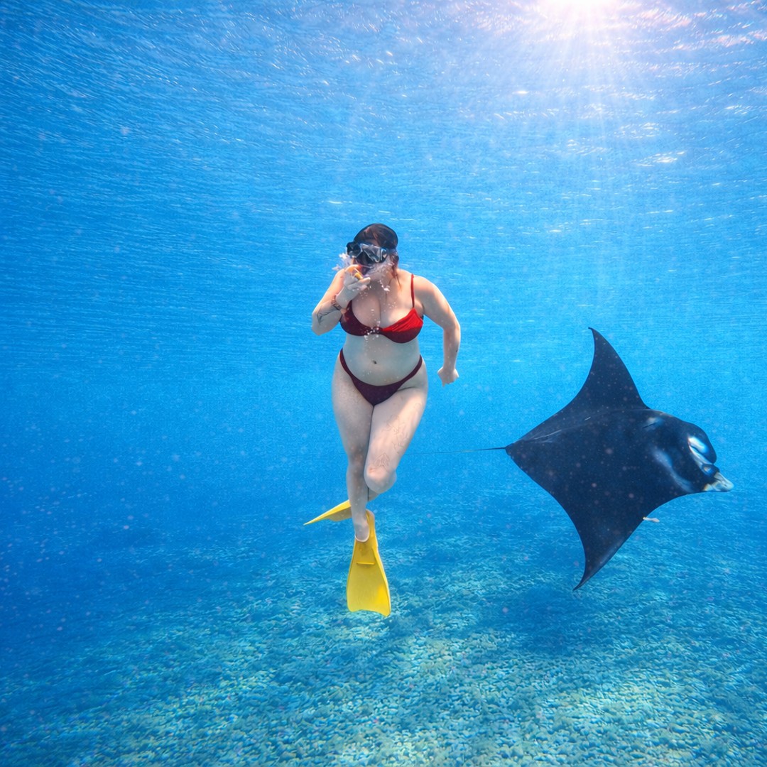 バリ発：ヌサペニダのマンタポイントでスノーケリング＆ランドツアーを