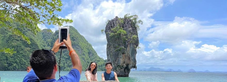 Au départ de Phuket : baie de Phang Nga et île James Bond en hors-bord