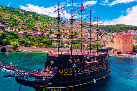 Z Side: Wycieczka łodzią po Alanyi: wybierz wycieczkę dzienną lub o zachodzie słońcaWycieczka jednodniowa z odbiorem z hotelu i powrotem